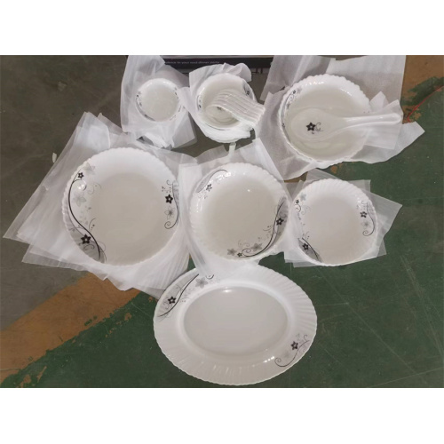 41PCS Heat Resistant Print Opal Glass Dinner Sets