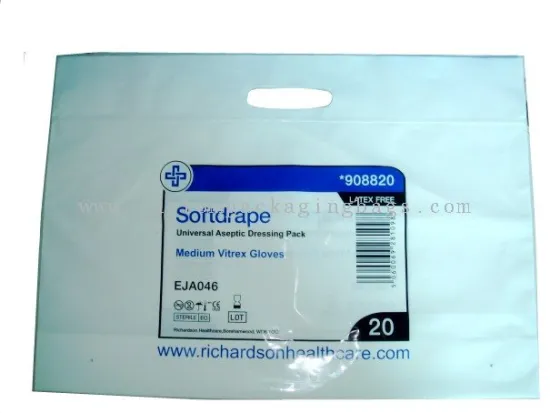Hdpe / Ldpe Gravure Printing Zob10 Patch Handle Ziplock Bag