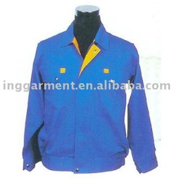 Work Jacket With Contrast Collar