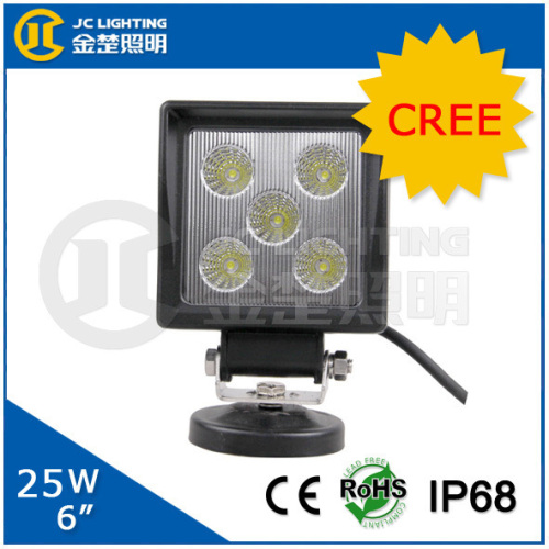 popular high power 5PCS*5W 25w cree 24v led work light, flood beam light for car accessory, component, auto parts, JC0505-25w