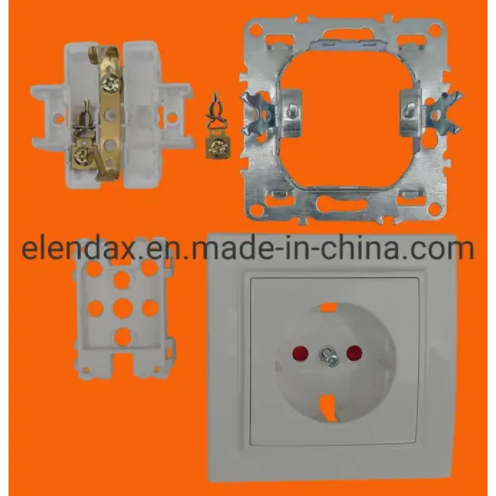 Sakelar Dinding Dua Gang Standar Eropa F8810