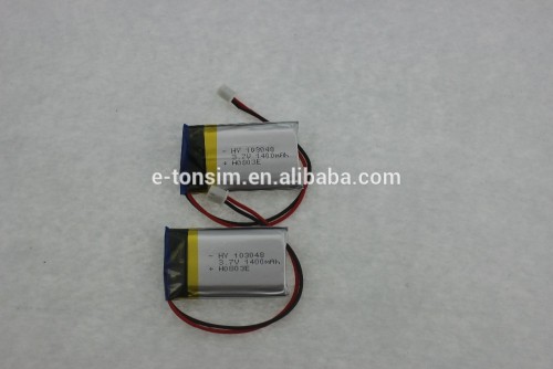 Mini Wholesale Wearble device rechargeable batteries 1400mah 3.7v 103048