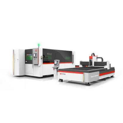 Fiber laser cutting machine G series HGTECH laser cutter for metalaluminum