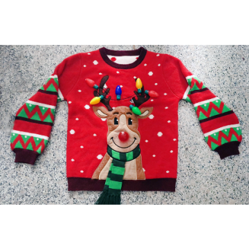 Retro-Style Ugly Christmas Cardigan: Festive Patterns & Button-Up Front for Office Parties