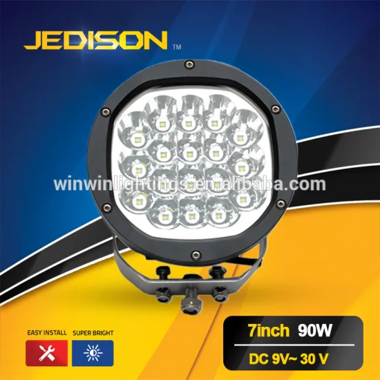 Flood Spot Round 9V-32V work lamp 90W Off Road 7inch led driving light