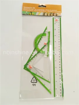 School plastic geometric ruler set , plastic ruler set
