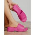 Lady Warm Fur Slipper Beach Slippers Wedge Heels Women's Slides Factory