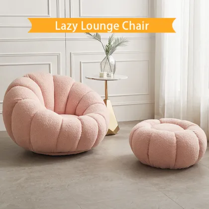 Modern Design Lazy Comfortable Teddy Velvet Round Sofa