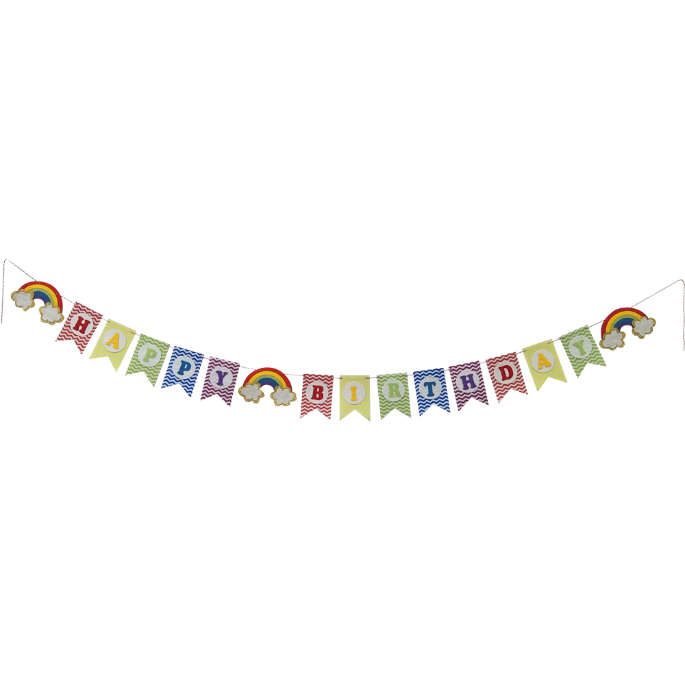 Rainbow Happy Birthday Bunting Banner