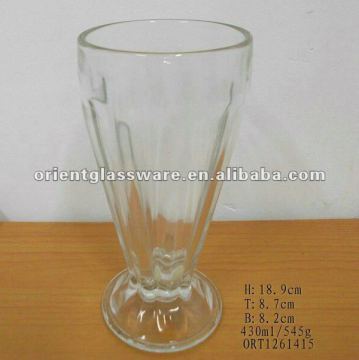 clear ice cream glass cup
