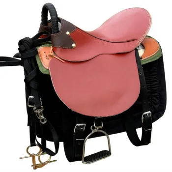 Handmade Cowskin American Saddle Horse Steel Brackets