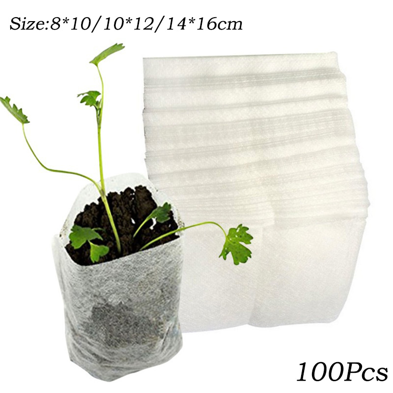 Different Sizes Biodegradable Non-woven Nursery Bags Plant Grow Bags Fabric Seedling Pots Eco-Friendly Aeration Planting Bags