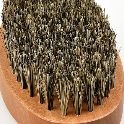 Oval boar bristle beard brush
