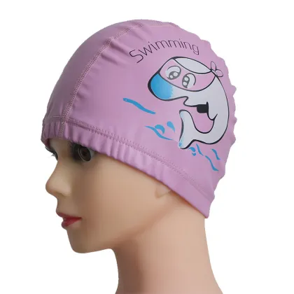 Extra Large Protect Ear Ironman Printing PU Swimming Cap