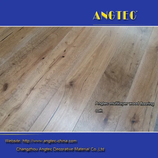 Natural and stained color oak engineered wood flooring