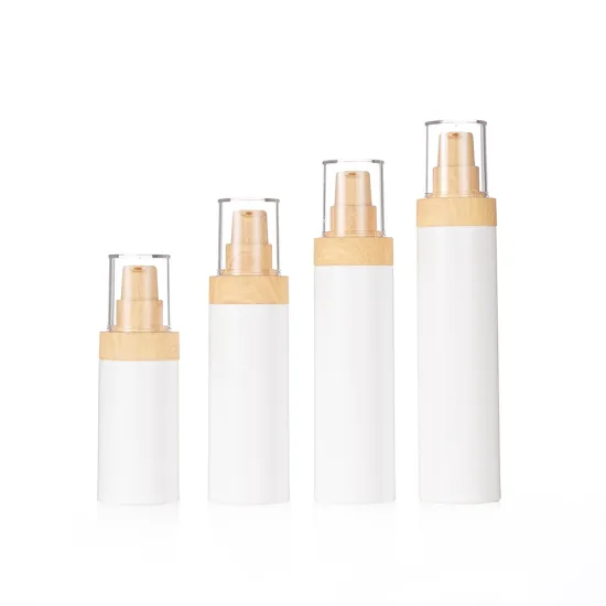 Custom Color Frosted Bamboo PP Airless Pump Bottle