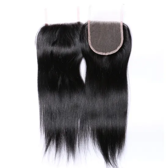 Free Sample remy hair extension Straight 4*4 closure human hair peruvian virgin closure human hair extension