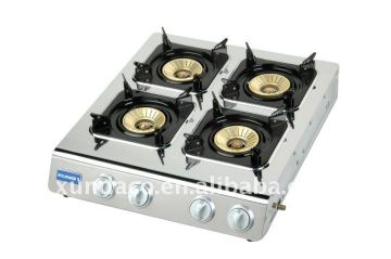 4 burner stainless steel table top gas hob