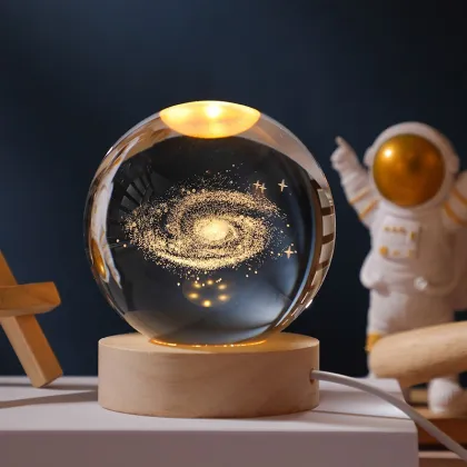 3D Art Crystal Ball Night Lamp
