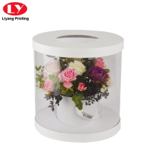 Custom Circle PVC Flower Boxy s logem Valentýnem