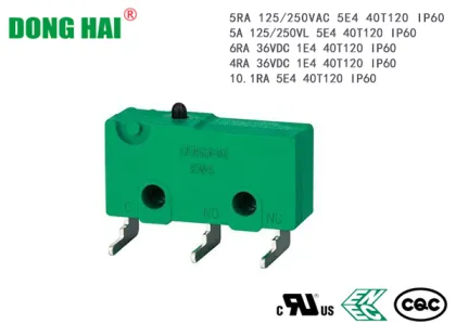 Dustproof Miniature Micro Switch