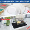 black folding dish rack