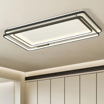 White Rectangular Hall Living Room Ceiling Lamp