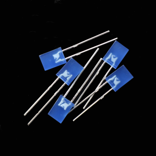 2×5×7mm Blue Rectangle Through Hole LEDs