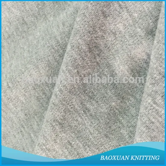 cottonpoly 65/35 fabric soft hand feeling melange jersey fabric