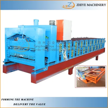 professional steel double decker roof sheet cold forming machine