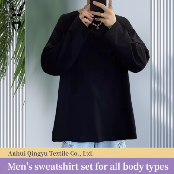 Jersey de lana de manga larga para hombre negro