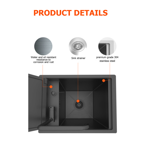 Workstation Sink Bar Sink neFold faucet, chifukidzo