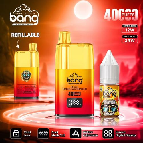 Bang 40000 น้ำมันรีฟิลที่ใช้แล้วทิ้ง vape wholesale