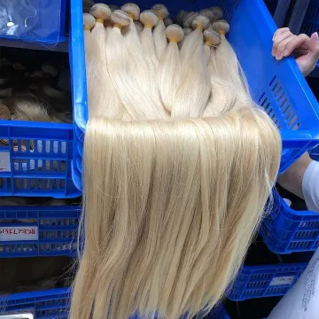Wholesale 613 Cuticle Aligned Virgin Hair,Russian Blonde Virgin Human Hair Bundle,40 Inch Blonde Brazilian Human Hair Extension