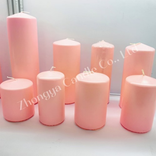 Home decor colorful pillar candle wholesale gift wedding