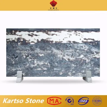 Natural marble vein nano crystallized stone slab