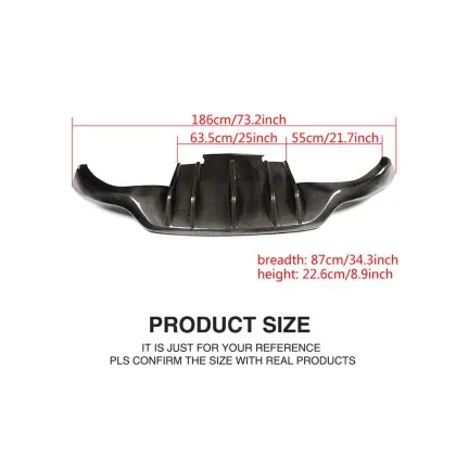 Carbon Fiber Auto Rear Diffuser Down Spoiler for Maserati Gran Turismo GT Convertible 2006-2014