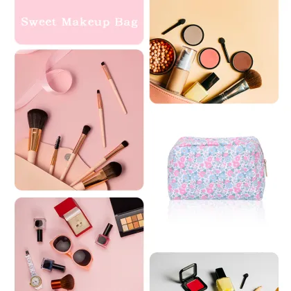 Metal zipper makeup bags