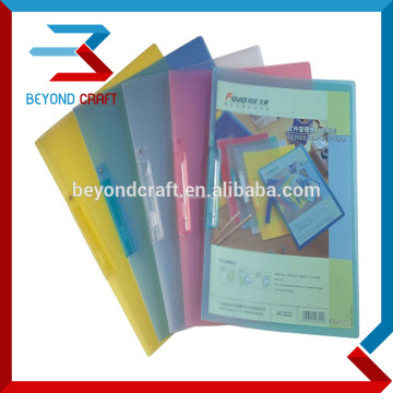 GOOD price&quality A4 size hard plastic PP swing clip file holder folders