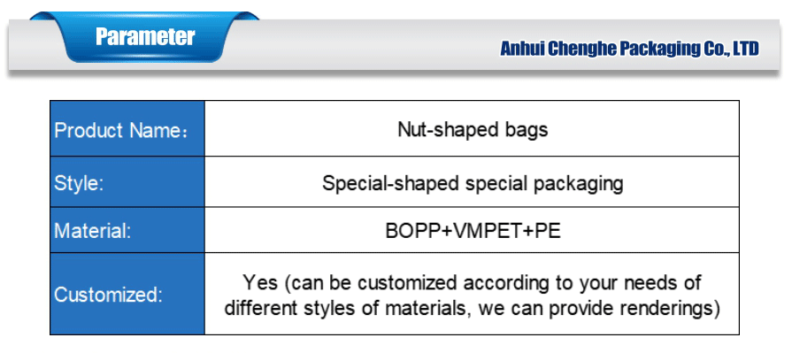 irregular shaped nut bag