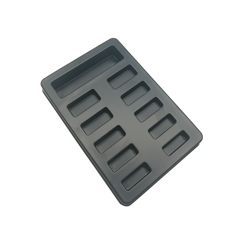 Cavity black plastic blister insert tray