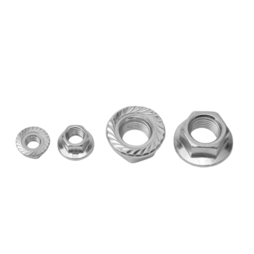 Шестигранная фланцевая гайка с зубчатой ​​опорной поверхностью