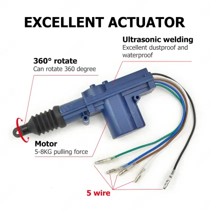 12V Car Central Locking System Solenoid Actuator - King Central Lock 5 Wire