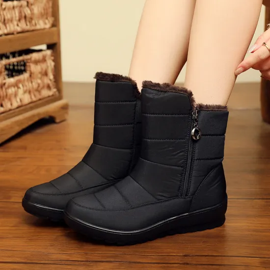 Anti slip and warm snow boots in winter