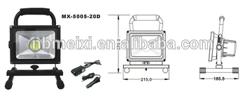 High lumen led flood 20watt rechargeable flood light