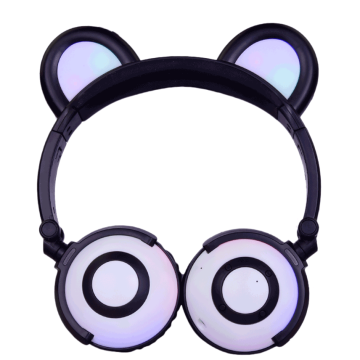 Wireless Panda Ear Music Headphones With LED Light