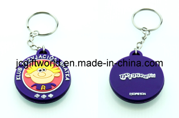 Soft PVC Rubber Keychain, Double Sides Key Chain (JC201K)