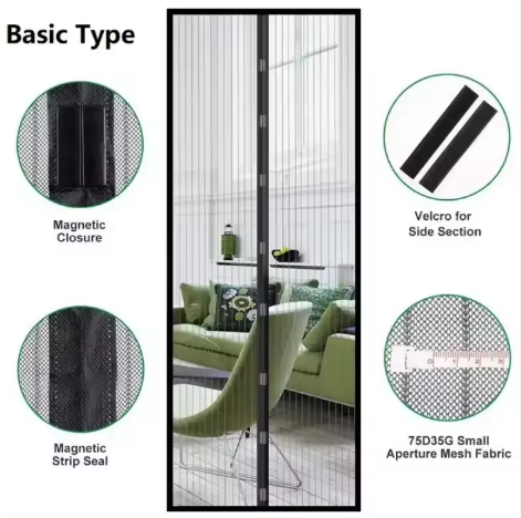 Cortina de porta líquida de mosquito de poliéster macio