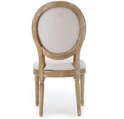 Beach Wedding Reception Setup with King Solid Wood Louis XVI Chairs