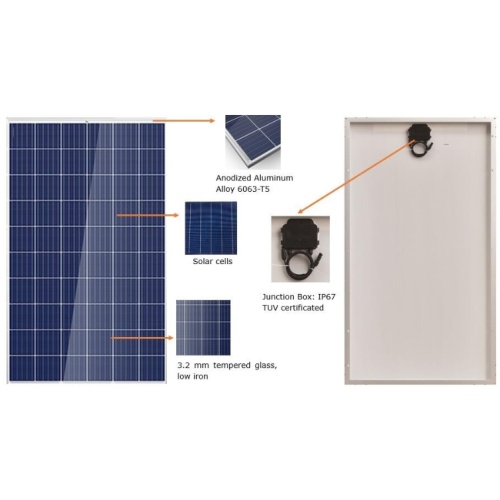 300W 315W 72 Cells 5BB Poly Solar Panel